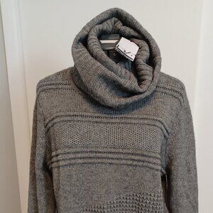 Diane Von Furstenberg DVF Talassa Gray Oversized Turtleneck Sweater M